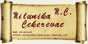 Milunika Čekerevac vizit kartica